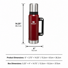 Stanley Classic 1.4L Vacuum Insulated Thermos with Handle – Burgundy