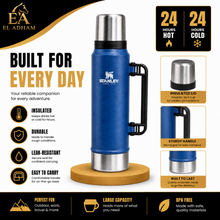 Stanley Classic 1.4L Vacuum Insulated Flask with Handle & Cup Lid – Blue