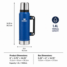 Stanley Classic 1.4L Vacuum Insulated Flask with Handle & Cup Lid – Blue