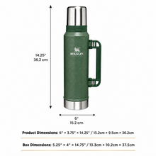 Stanley Classic 1.4L Vacuum Insulated Thermos, Green