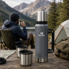 Stanley Classic 1.4L Vacuum Insulated Flask & Travel Thermos with Handle and Cup Lid – Gray
