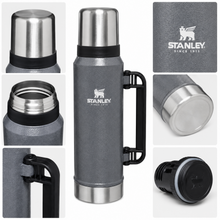 Stanley Classic 1.4L Vacuum Insulated Flask & Travel Thermos with Handle and Cup Lid – Gray