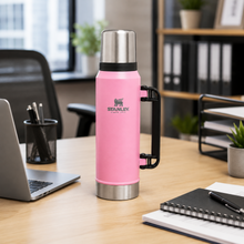 Stanley Classic 1.4L Vacuum Insulated Flask & Travel Thermos with Handle and Cup Lid – Pink