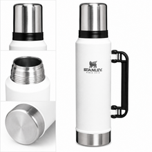 Stanley Classic 1.4L Vacuum Insulated Flask & Travel Thermos with Handle and Cup Lid – White