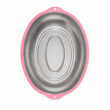 Stainless Steel Oval Mesh Strainer with Pink Handles – Large Kitchen Colander for Washing, Draining & Rinsing