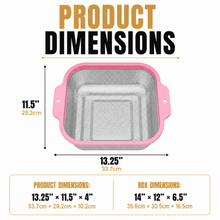 4-Piece XL Stainless Steel Square Mesh Strainer Set with Color-Coated Handles – Large Kitchen Colanders