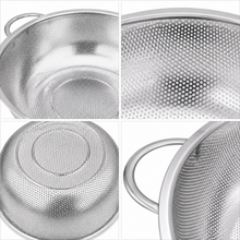 3-Piece Stainless Steel Round Colander Set with Dual Handles – Medium, Large & XL Kitchen Strainers