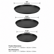 3-Piece Round Baking Pan Set – 11.5, 12.5 & 14 in, Black