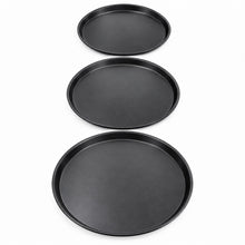 3-Piece Round Baking Pan Set – 11.5, 12.5 & 14 in, Black