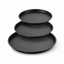 3-Piece Round Baking Pan Set – 11.5, 12.5 & 14 in, Black
