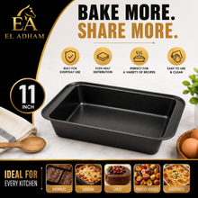 10.75-Inch Nonstick Rectangular Loaf Pan – Deep Black Baking Pan