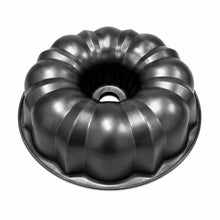 10.5-Inch Round Fluted Tube Cake Pan with Center Chimney – Black