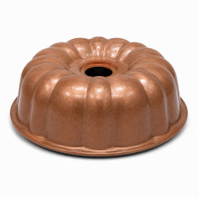 10.5-Inch Round Fluted Tube Cake Pan with Center Chimney – Brown