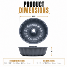 10.5-Inch Fluted Tube Cake Pan – Gray Speckled