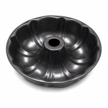 Fluted Tube Cake Pan with Center Chimney, Black, 9.25 Inch