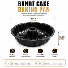 8-Inch Fluted Tube Cake Pan – Black