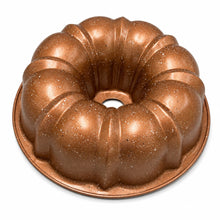 Round Fluted Tube Cake Pan with Center Chimney – 8 Inch, Brown