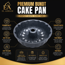 Round Fluted Tube Cake Mold Gray 8 x 8 x 2.25 Inch Bundt Pan