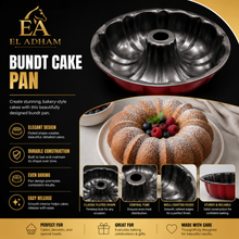 Fluted Tube Cake Pan with Center Chimney, Black, 8 Inch