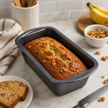 11" Nonstick Rectangular Bread Loaf Pan – Deep Baking Pan for Bread, Banana Bread, Pound Cake & Meatloaf – Black