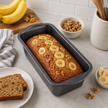 11" Nonstick Rectangular Bread Loaf Pan – Deep Baking Pan for Bread, Banana Bread, Pound Cake & Meatloaf – Black