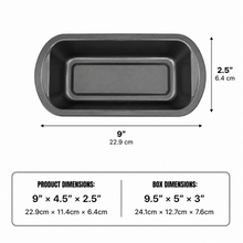 9" Nonstick Rectangular Bread Loaf Pan – Deep Baking Pan for Bread, Banana Bread, Pound Cake & Meatloaf – Black