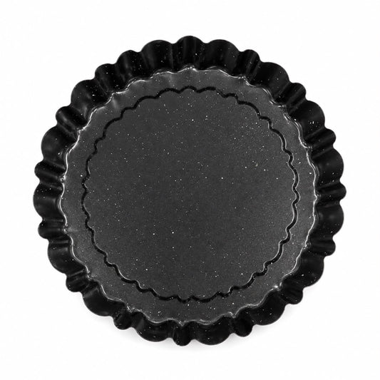 Round Fluted Tart & Pie Baking Pan, Black Speckled, 11 Inch