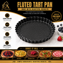 9.5-Inch Fluted Tart Pan – Black Speckled
