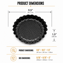 9.5-Inch Fluted Tart Pan – Black Speckled