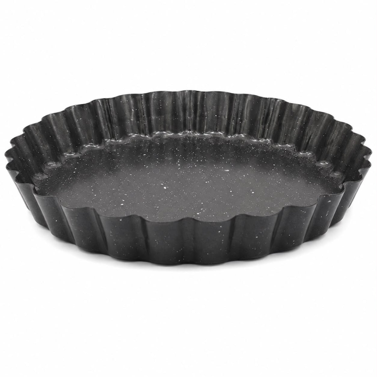 9.5-Inch Fluted Tart Pan – Black Speckled