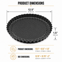 12.5-Inch Fluted Tart Pan – Black Speckled