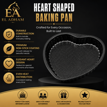 Heart-Shaped Fluted Baking Pan, Black Speckled, 10.75 Inch