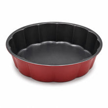 Round Fluted Cake & Baking Pan – 8 Inch, Red & Black