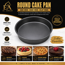 Round Cake Baking Pan, Black, 11 Inch