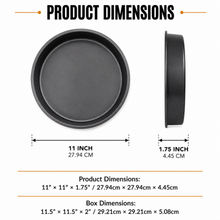 Round Cake Baking Pan, Black, 11 Inch