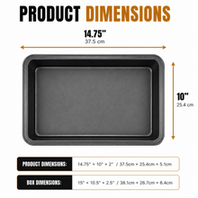 Rectangular Deep Baking Pan, Black, 14.75 Inch