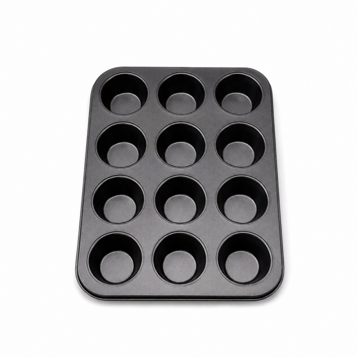 12-Cavity Muffin & Cupcake Pan – Black