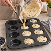 12-Cavity Round Muffin & Cupcake Pan, 14 x 10.5 x 1 in
