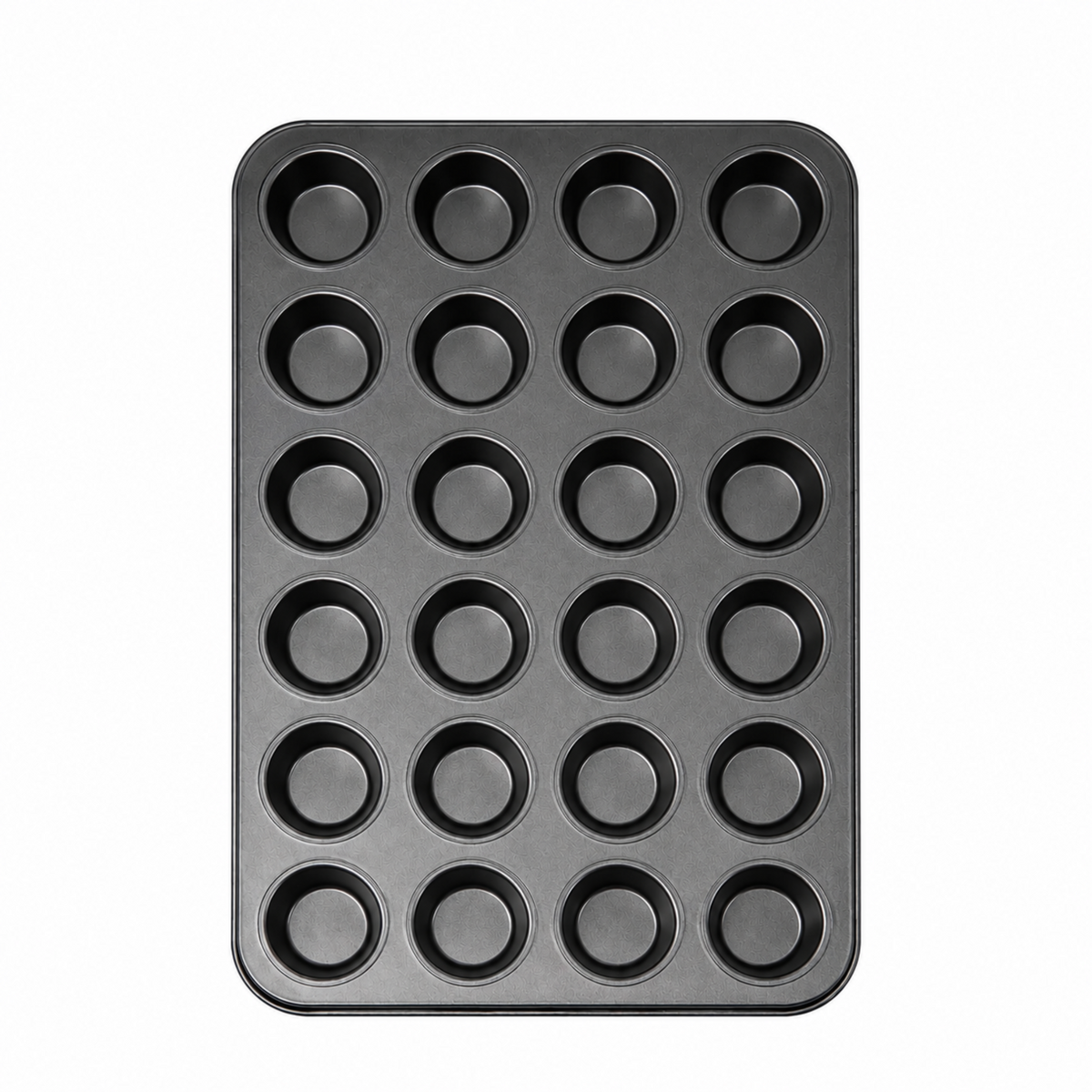 24-Cavity Mini Muffin & Cupcake Baking Pan, Black