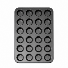 24-Cavity Mini Muffin & Cupcake Baking Pan, Black