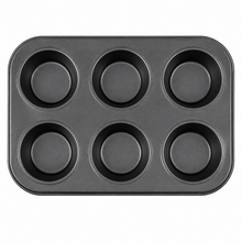 6-Cup Muffin & Cupcake Baking Pan, Black