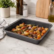 Square Cake & Baking Pan – 9 x 9 x 1.75 Inch Deep Baking Tray, Black