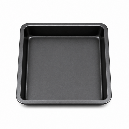 Square Cake & Baking Pan – 9 x 9 x 1.75 Inch Deep Baking Tray, Black