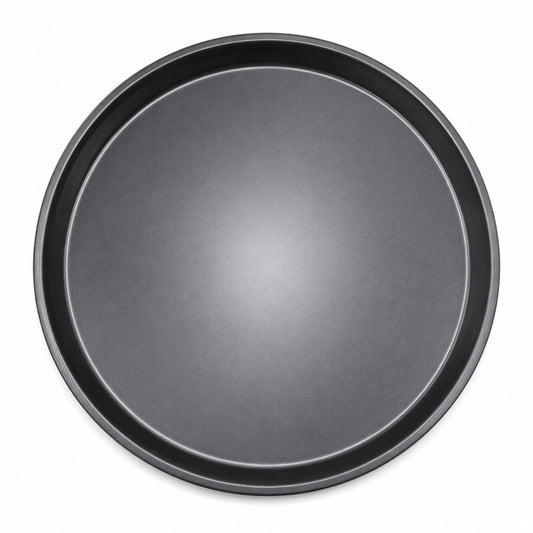 Round Pizza Pan – Shallow Baking Tray for Pizza, Flatbreads & Oven Baking, Black, 10.25 Inch