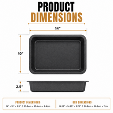 14-Inch Deep Baking Pan – Black Speckled Finish