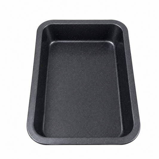 14-Inch Deep Baking Pan – Black Speckled Finish