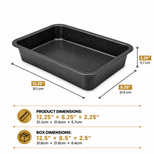 Rectangular Deep Baking Pan – 12.25 Inch Speckled Black