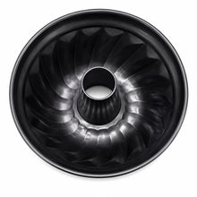 Fluted Bundt Cake Pan with Center Tube, Black, 10 Inch