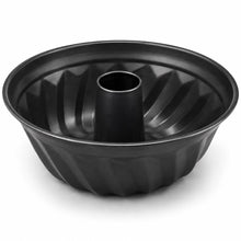 Fluted Bundt Cake Pan with Center Tube, Black, 10 Inch