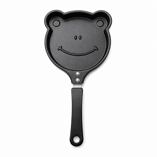 Bear-Shaped Mini Frying Pan – Black